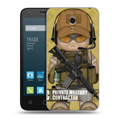 Дизайнерский силиконовый чехол для Alcatel One Touch Pixi 4 (6) Армейцы мультяшки