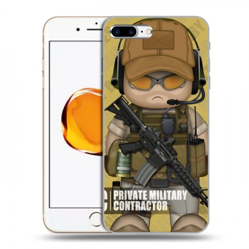 Дизайнерский силиконовый чехол для Iphone 7 Plus / 8 Plus Армейцы мультяшки