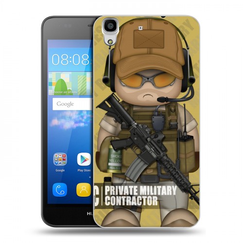 Дизайнерский пластиковый чехол для Huawei Y6 Армейцы мультяшки