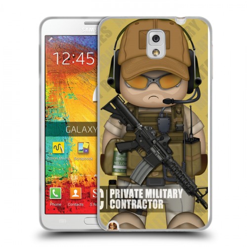 Дизайнерский пластиковый чехол для Samsung Galaxy Note 3 Армейцы мультяшки