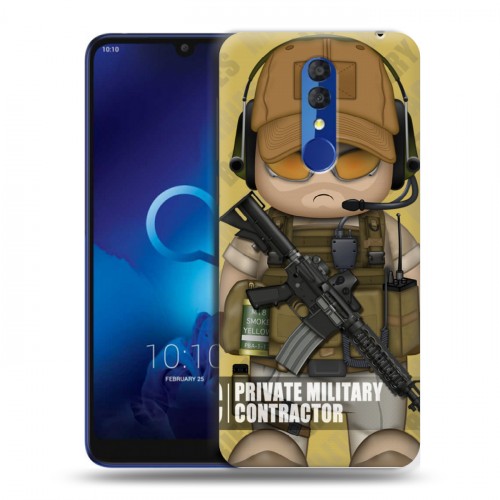 Дизайнерский пластиковый чехол для Alcatel 3 (2019) Армейцы мультяшки