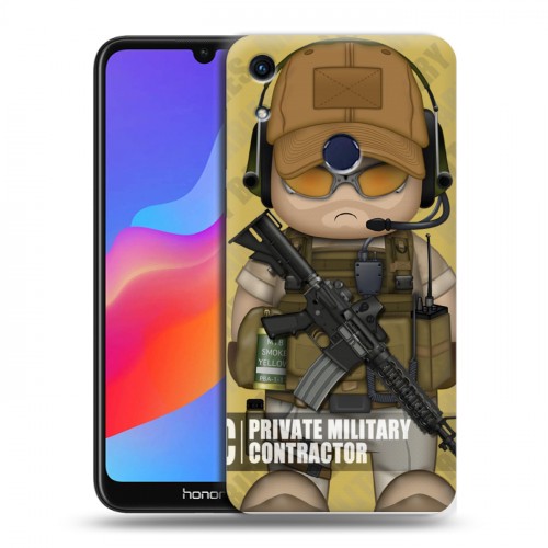 Дизайнерский пластиковый чехол для Huawei Honor 8A Армейцы мультяшки