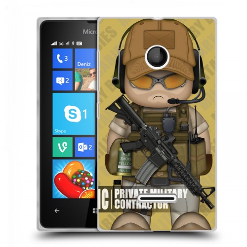Дизайнерский пластиковый чехол для Microsoft Lumia 435 Армейцы мультяшки