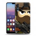 Дизайнерский силиконовый с усиленными углами чехол для Huawei P20 Pro Армейцы мультяшки