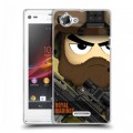 Дизайнерский пластиковый чехол для Sony Xperia L Армейцы мультяшки