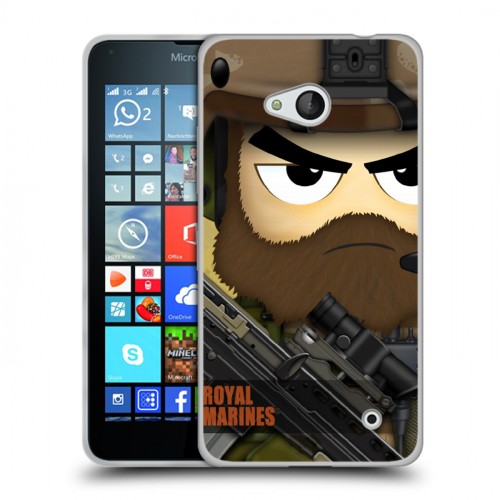Дизайнерский пластиковый чехол для Microsoft Lumia 640 Армейцы мультяшки