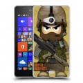 Дизайнерский пластиковый чехол для Microsoft Lumia 540 Армейцы мультяшки