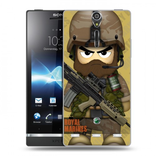 Дизайнерский пластиковый чехол для Sony Xperia S Армейцы мультяшки