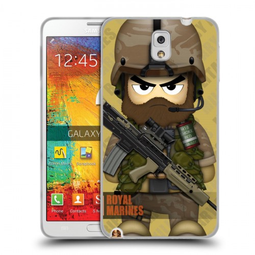 Дизайнерский пластиковый чехол для Samsung Galaxy Note 3 Армейцы мультяшки