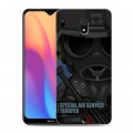 Дизайнерский силиконовый с усиленными углами чехол для Xiaomi RedMi 8A Армейцы мультяшки