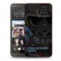 Дизайнерский пластиковый чехол для HTC Desire 700 Армейцы мультяшки