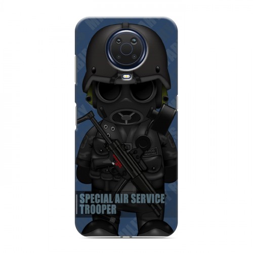 Дизайнерский пластиковый чехол для Nokia G20 Армейцы мультяшки