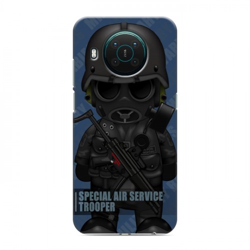 Дизайнерский пластиковый чехол для Nokia X10 Армейцы мультяшки