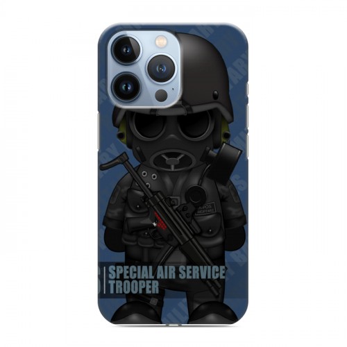Дизайнерский силиконовый чехол для Iphone 13 Pro Армейцы мультяшки