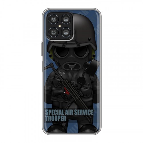 Дизайнерский силиконовый чехол для Huawei Honor X8 Армейцы мультяшки