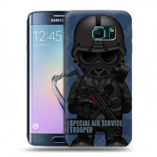 Дизайнерский пластиковый чехол для Samsung Galaxy S6 Edge Армейцы мультяшки