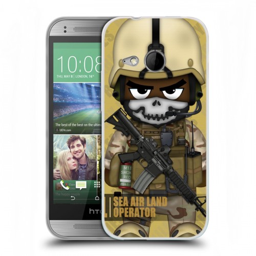 Дизайнерский пластиковый чехол для HTC One mini 2 Армейцы мультяшки