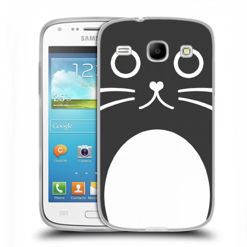 Дизайнерский пластиковый чехол для Samsung Galaxy Core Эмоциональные морды