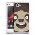 Дизайнерский пластиковый чехол для Sony Xperia L Эмоциональные морды