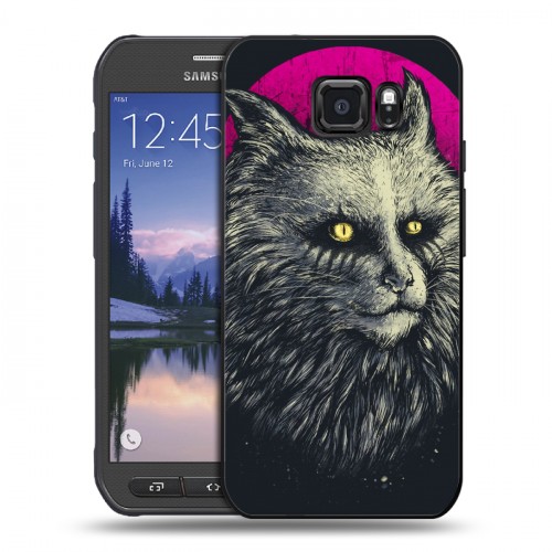 Дизайнерский пластиковый чехол для Samsung Galaxy S6 Active Мистические кошки