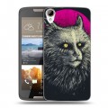Дизайнерский пластиковый чехол для HTC Desire 828 Мистические кошки