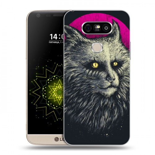 Дизайнерский пластиковый чехол для LG G5 Мистические кошки