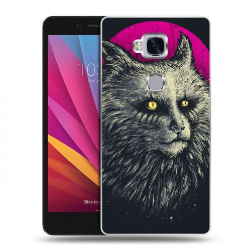 Дизайнерский силиконовый чехол для Huawei Honor 5X Мистические кошки