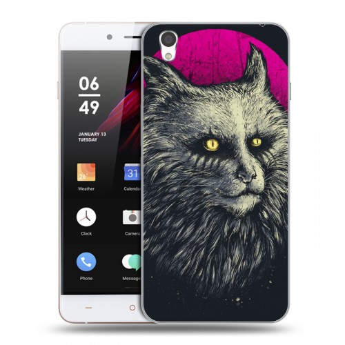 Дизайнерский пластиковый чехол для OnePlus X Мистические кошки