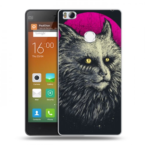 Дизайнерский силиконовый чехол для Xiaomi Mi4S Мистические кошки