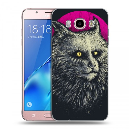 Дизайнерский силиконовый с усиленными углами чехол для Samsung Galaxy J5 (2016) Мистические кошки