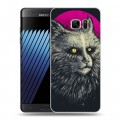 Дизайнерский пластиковый чехол для Samsung Galaxy Note 7 Мистические кошки