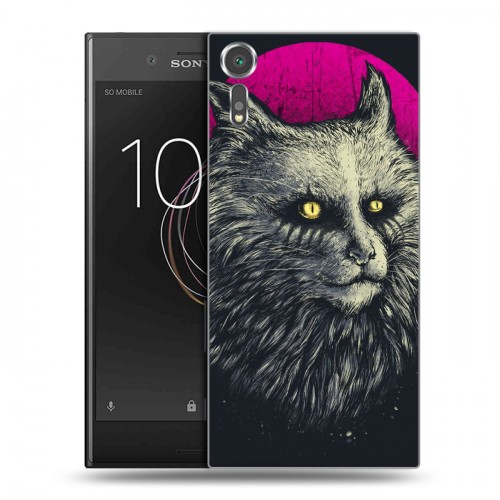 Дизайнерский пластиковый чехол для Sony Xperia XZs Мистические кошки