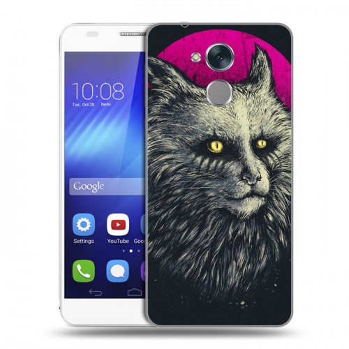 Дизайнерский пластиковый чехол для Huawei Honor 6C Мистические кошки