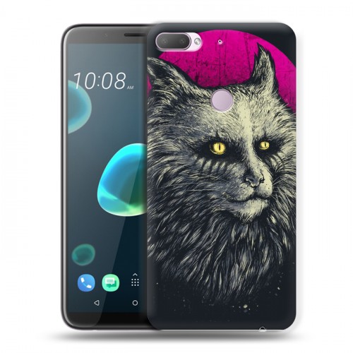 Дизайнерский силиконовый чехол для HTC Desire 12 Plus Мистические кошки