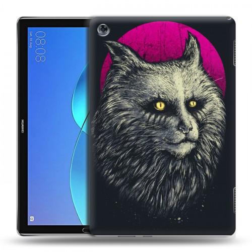 Дизайнерский силиконовый чехол для Huawei MediaPad M5 Lite Мистические кошки