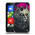 Дизайнерский силиконовый чехол для Nokia Lumia 620 Мистические кошки