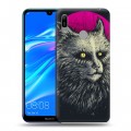 Дизайнерский пластиковый чехол для Huawei Y6 (2019) Мистические кошки