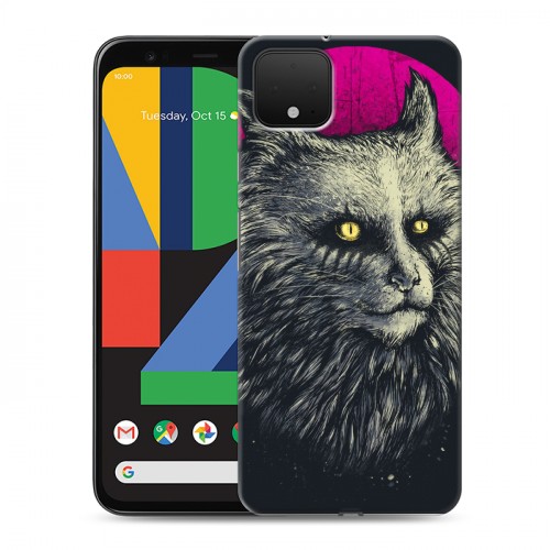 Дизайнерский силиконовый чехол для Google Pixel 4 XL Мистические кошки