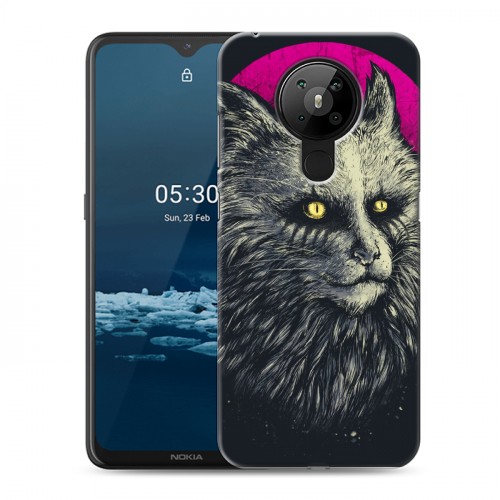 Дизайнерский пластиковый чехол для Nokia 5.3 Мистические кошки