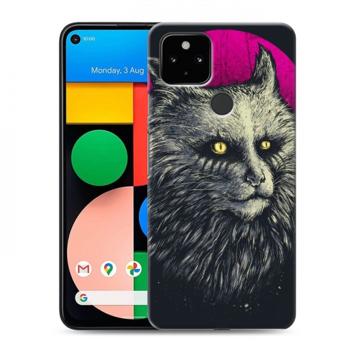 Дизайнерский силиконовый чехол для Google Pixel 4a 5G Мистические кошки