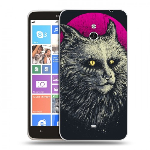 Дизайнерский пластиковый чехол для Nokia Lumia 1320 Мистические кошки