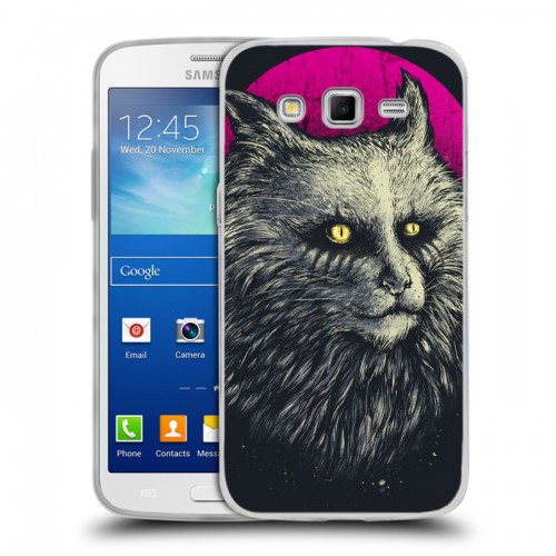Дизайнерский пластиковый чехол для Samsung Galaxy Grand 2 Мистические кошки