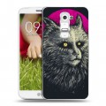 Дизайнерский пластиковый чехол для LG Optimus G2 mini Мистические кошки
