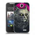 Дизайнерский силиконовый чехол для HTC Desire 310 Мистические кошки