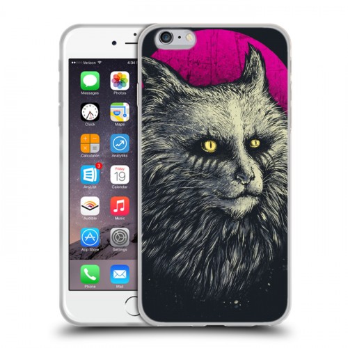 Дизайнерский силиконовый чехол для Iphone 6 Plus/6s Plus Мистические кошки