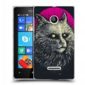 Дизайнерский пластиковый чехол для Microsoft Lumia 435 Мистические кошки