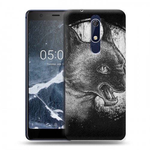 Дизайнерский пластиковый чехол для Nokia 5.1 Мистические кошки