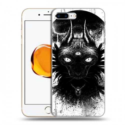 Дизайнерский силиконовый чехол для Iphone 7 Plus / 8 Plus Мистические кошки