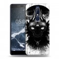 Дизайнерский пластиковый чехол для Nokia 5.1 Мистические кошки