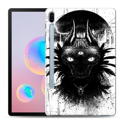 Дизайнерский силиконовый чехол для Samsung Galaxy Tab S6 Мистические кошки